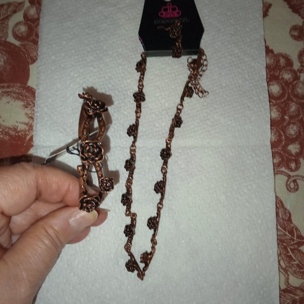 Copper Rose Choker Set